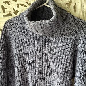 J. Jill Charcoal Knit Sweater